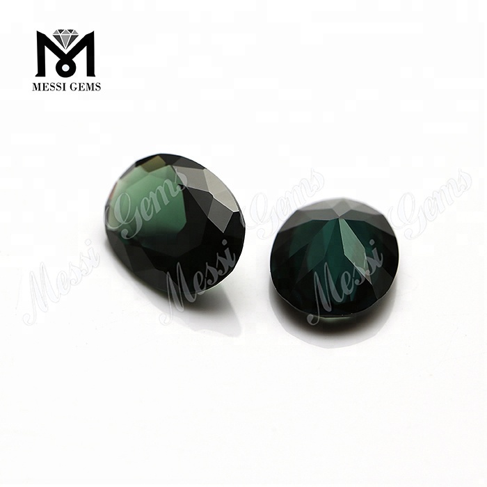 Sintético 10x14mm forma ovalada 152# piedra espinela verde