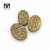 Piedra de cabujón druzy natural ovalada al por mayor Druzy de oro de 24 quilates
