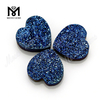 Druzy Natural en forma de corazón 12x12mm azul Druzy ágata piedra suelta