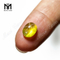 Piedras de cabujón sintético Zafiro estrella amarillo para colgante