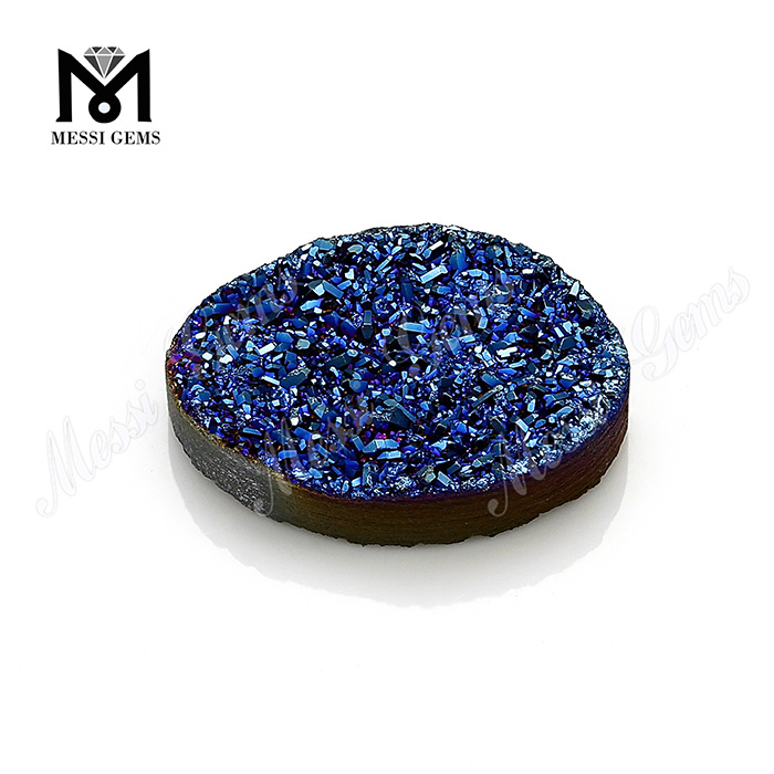 Ágata Druzy Cabujón Chapado Druzy Ágata Forma ovalada Druzy Ágata Cuentas