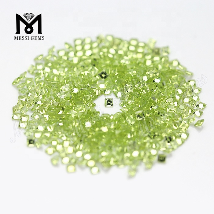 Piedras preciosas de peridoto sueltas naturales cortadas princesa al por mayor baratas
