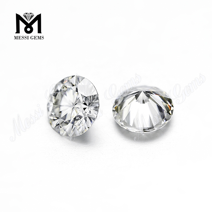 Diamantes moissanites blancos sintéticos de forma redonda de 1 quilate