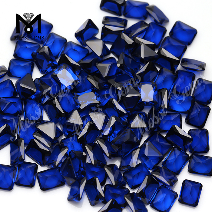 Piedra preciosa de espinela sintética azul octágono 113 # cortada a máquina suelta