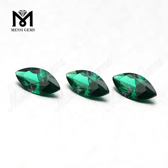 marquesa de color verde esmeralda sintética nano piedra preciosa suelta