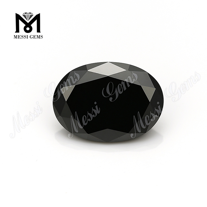 Venta caliente Semi Piedra preciosa Forma ovalada 8x10mm Piedra de ágata negra