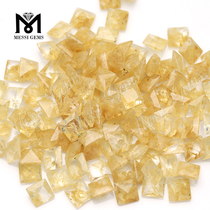 Piedra preciosa de cristal de cuarzo rutilado de corte cuadrado de 9x9MM a precio de fábrica