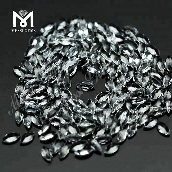Precios de piedra topacio blanco natural al por mayor de 2*4mm para joyería