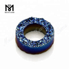 Piedra de ágata druzy natural con forma de neumático de color azul al por mayor