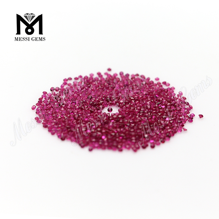 Cuentas de piedras preciosas de rubí rojo natural de rubí de sangre de 1,3 mm