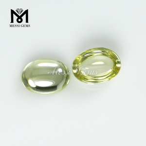 Piedras de zirconia cúbica sueltas de cz de oliva con corte de cabujón ovalado de 6x8 mm
