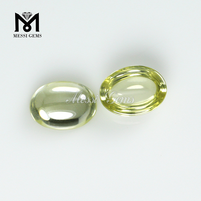 Piedras de zirconia cúbica sueltas de cz de oliva con corte de cabujón ovalado de 6x8 mm