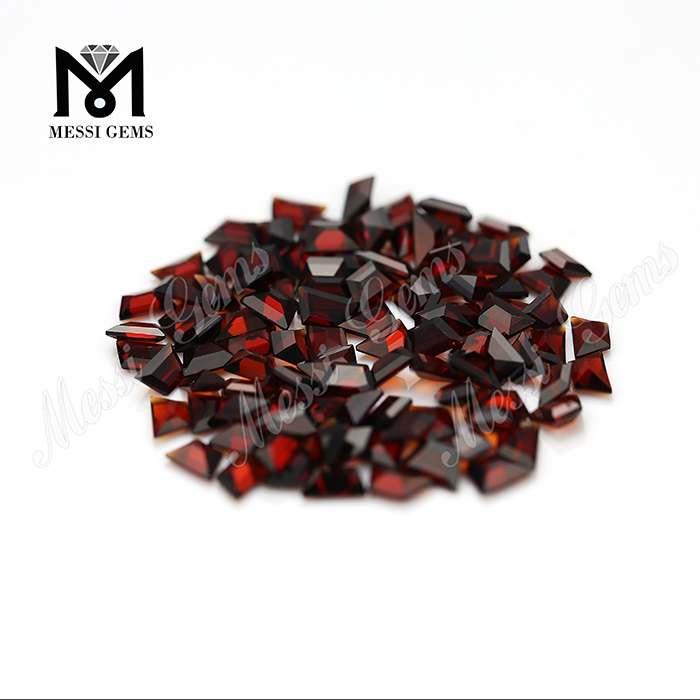 Limpieza de ojos pequeñas piedras naturales corte trapezoidal granate rojo precio