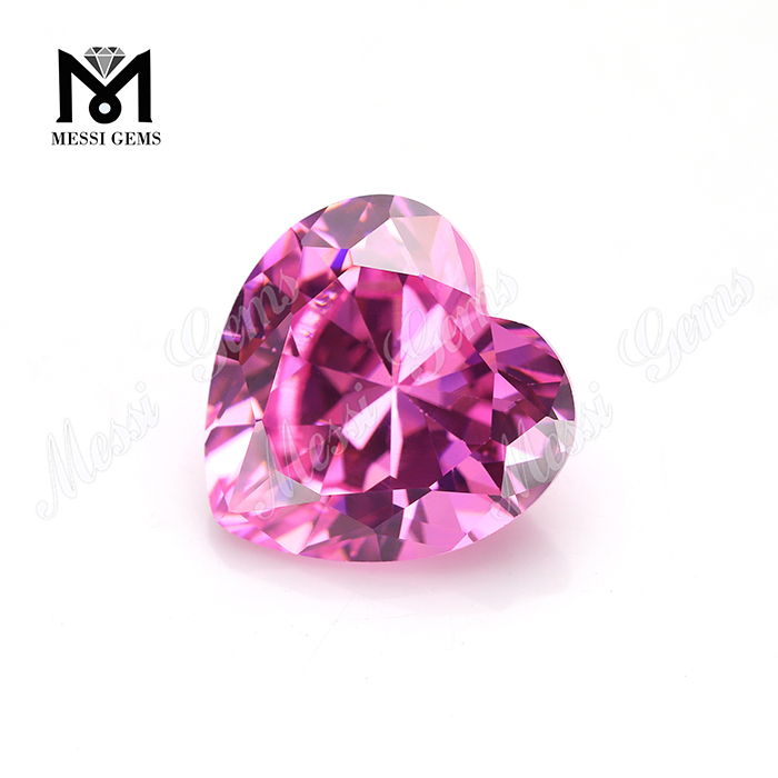Precio de piedra de zirconia cúbica cortada en forma de corazón de piedras preciosas al por mayor de 5 mm