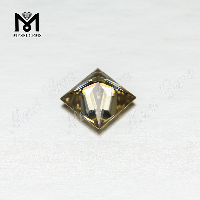 Precio al por mayor moissanite diamante alta calidad princesa corte amarillo moissanita suelta para anillo