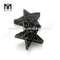 Ágata druzy natural en forma de estrella chapada en negro