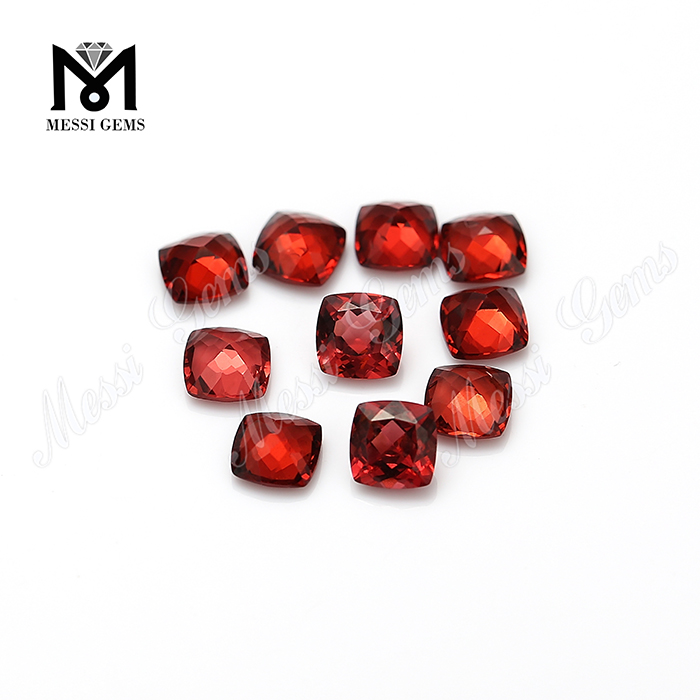 piedras preciosas naturales talla cojín piedras de granate rojo precio por quilate