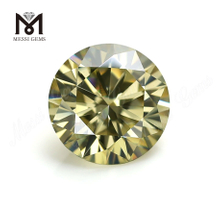 Precio de fábrica, diamante moissanite, venta al por mayor, 5mm, piedra preciosa amarilla brillante, moissanite para anillo