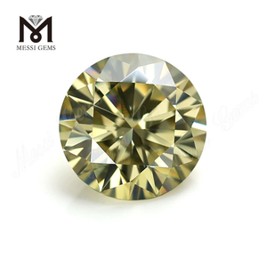 Precio de fábrica, diamante moissanite, venta al por mayor, 5mm, piedra preciosa amarilla brillante, moissanite para anillo