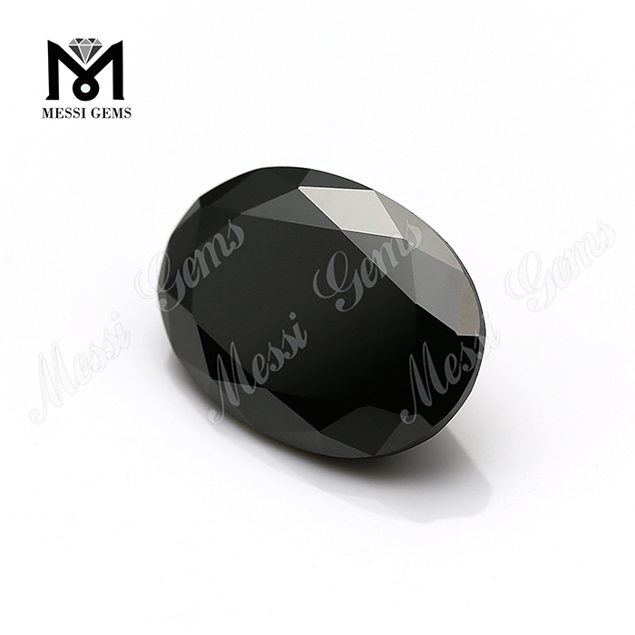 precio de diamante moissanite suelto de color negro sintético de corte ovalado