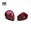 Suelta 8 * 12 mm Corte de pera Color rojo rubí Piedras nano sueltas