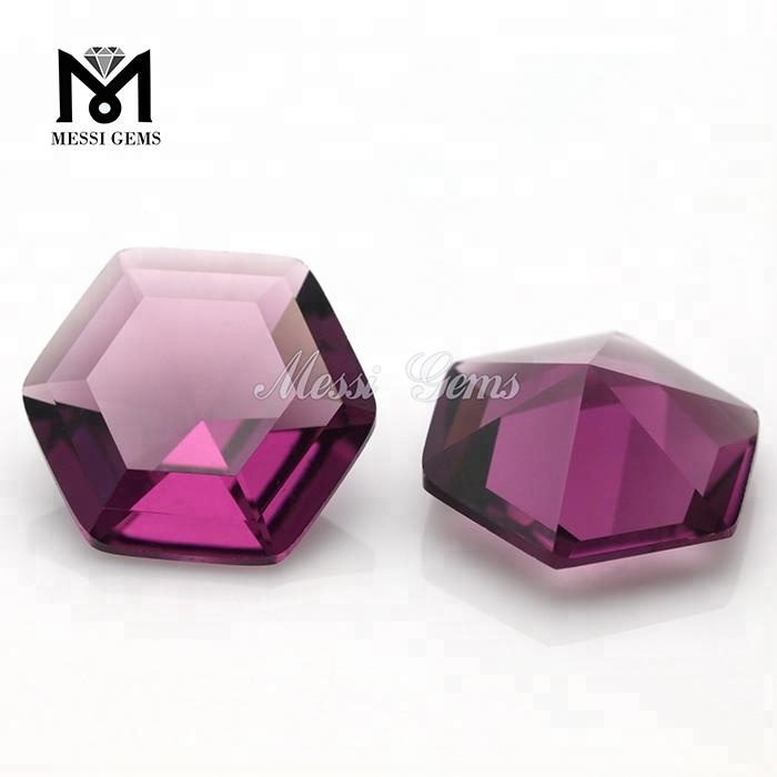 Gemas de vidrio con forma hexagonal de productos de alta calidad