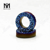 Piedra de ágata druzy natural con forma de neumático de color azul al por mayor