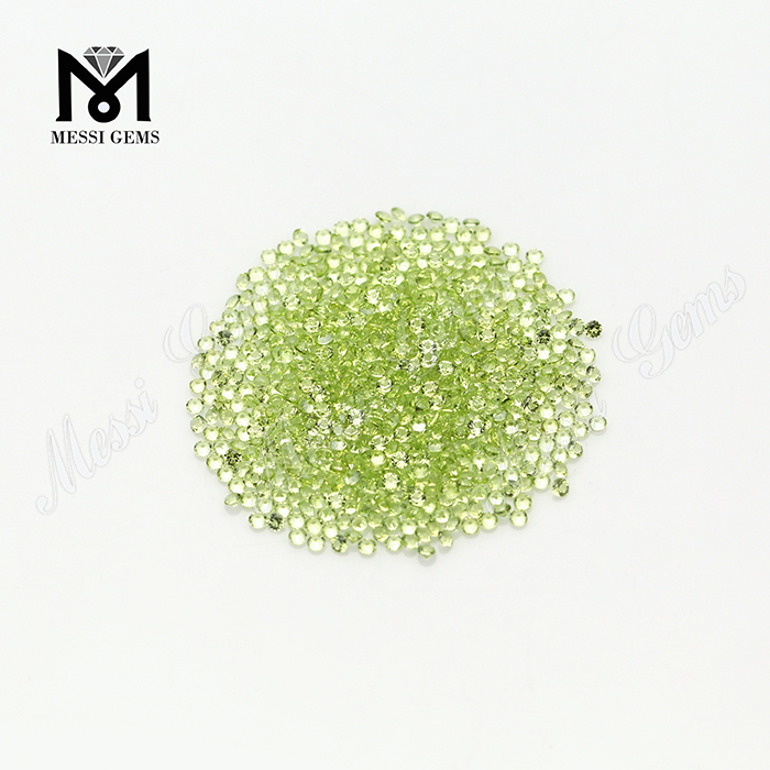 Peridoto natural de piedras preciosas redondas de 2,0 mm a precio mayorista