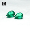 Venta al por mayor de piedra esmeralda creada en forma de pera Colombia Emerald