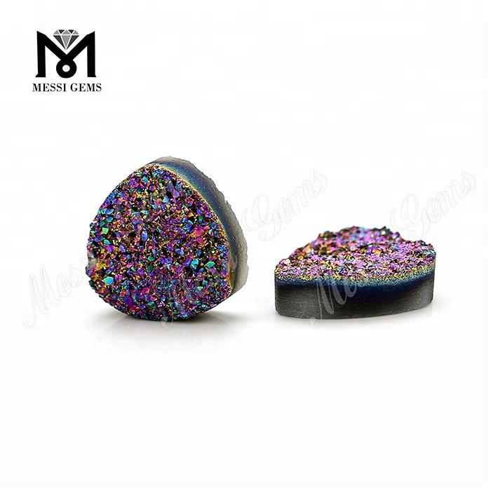 Ágata druzy roja natural del arco iris del billón natural Piedra druzy natural