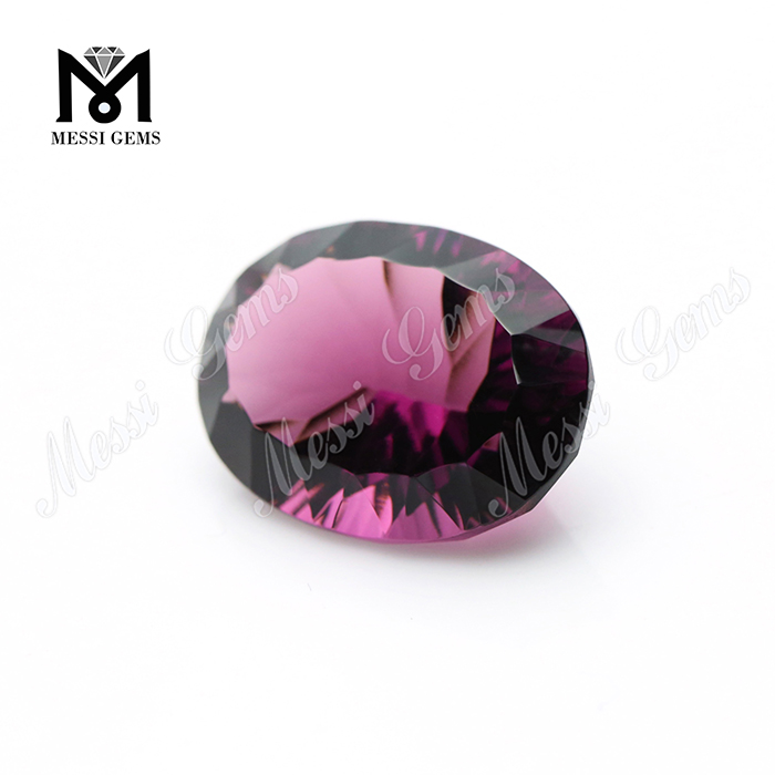 Piedra de cristal de amatista tallada Millenium ovalada para joyería