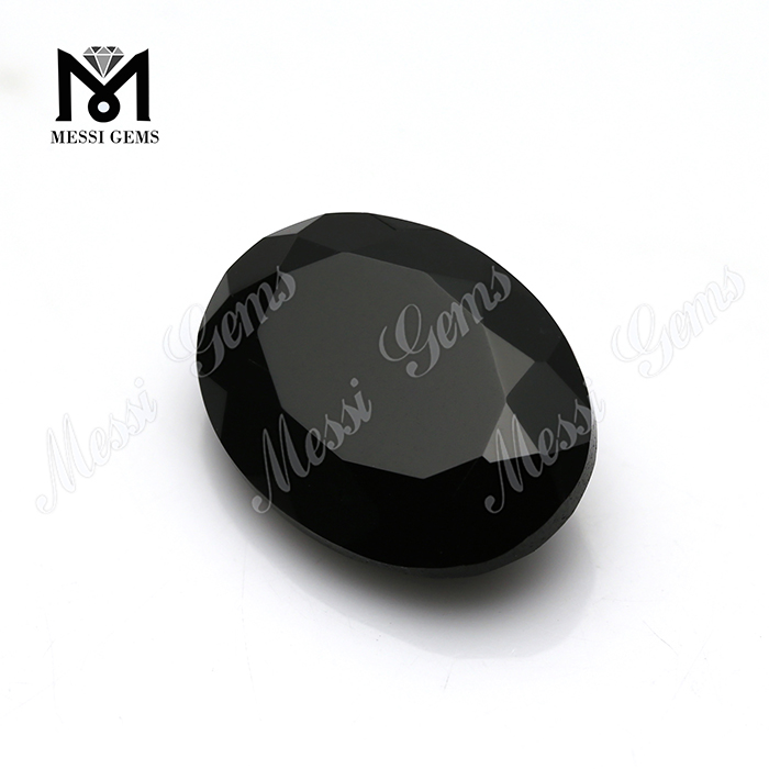 Venta al por mayor de buena calidad 13*18 piedra preciosa ovalada ágata negra natural