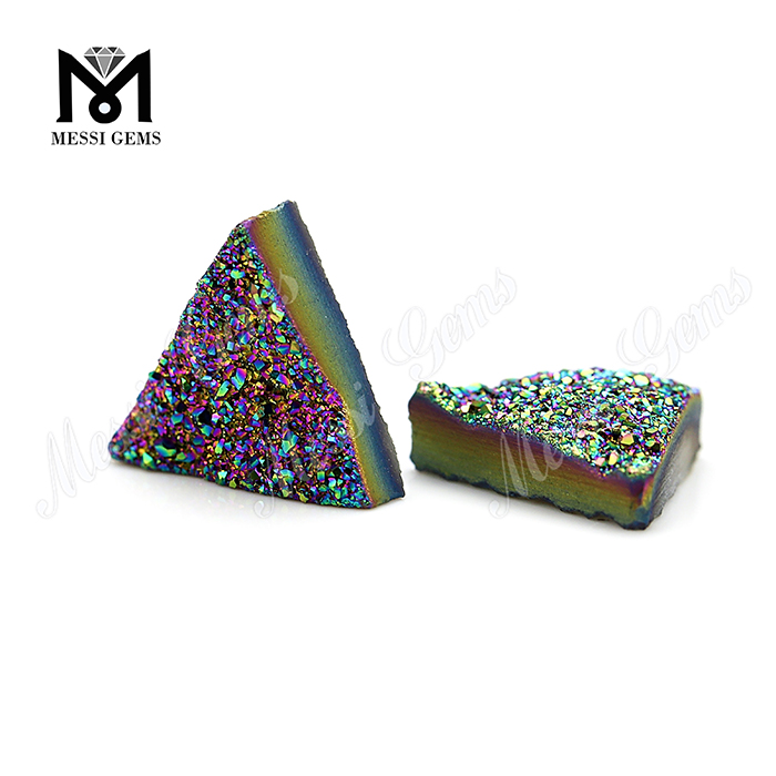 Venta al por mayor Druzy Stone Rainbow Red Druzy Pendant Proveedor
