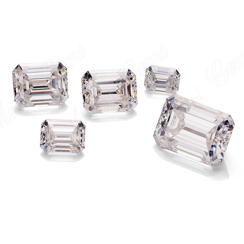 Precio de fábrica, piedra preciosa suelta, corte esmeralda, diamante moissanite de 3 quilates