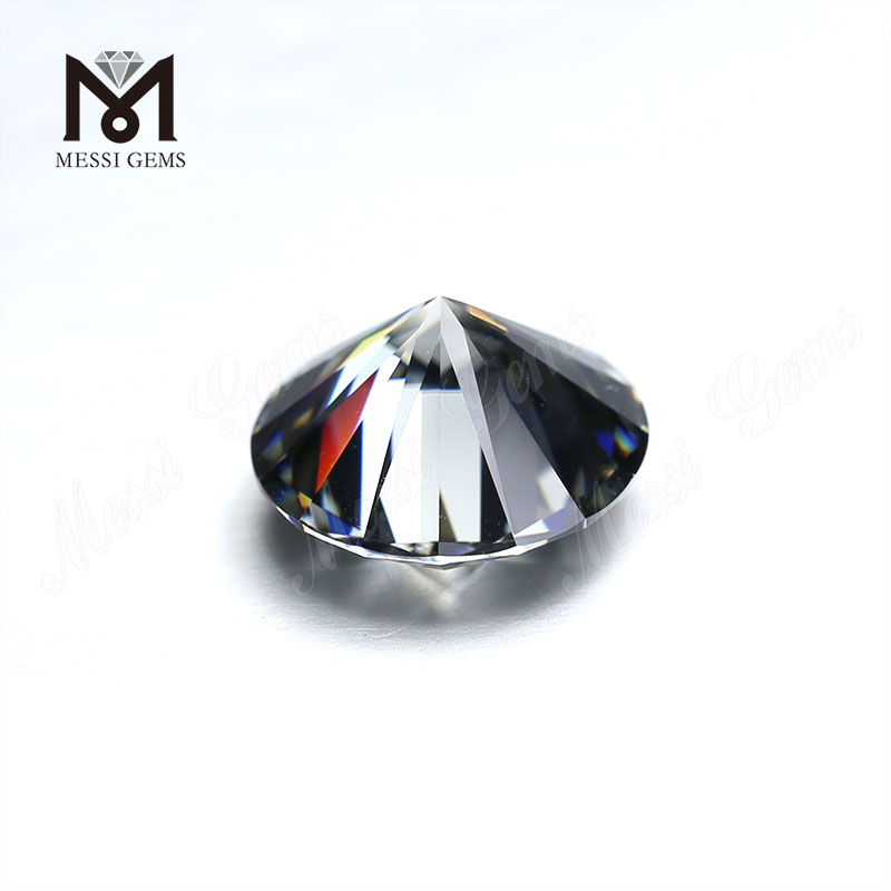 Diamante de moissanita DEF de alta calidad, venta al por mayor, piedra de moissanita gris de 3,7mm-4,0mm