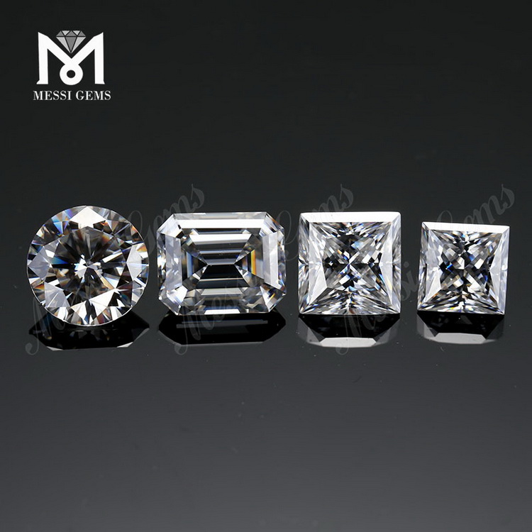Precio de fábrica, moissanita, diamante, venta al por mayor, 8x6mm, DEF, moissanita de corte esmeralda blanca