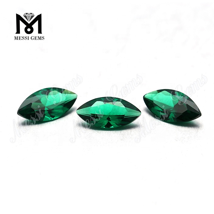 marquesa de color verde esmeralda sintética nano piedra preciosa suelta