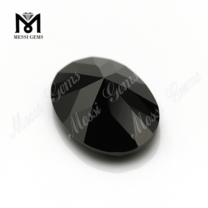 precio de diamante moissanite suelto de color negro sintético de corte ovalado