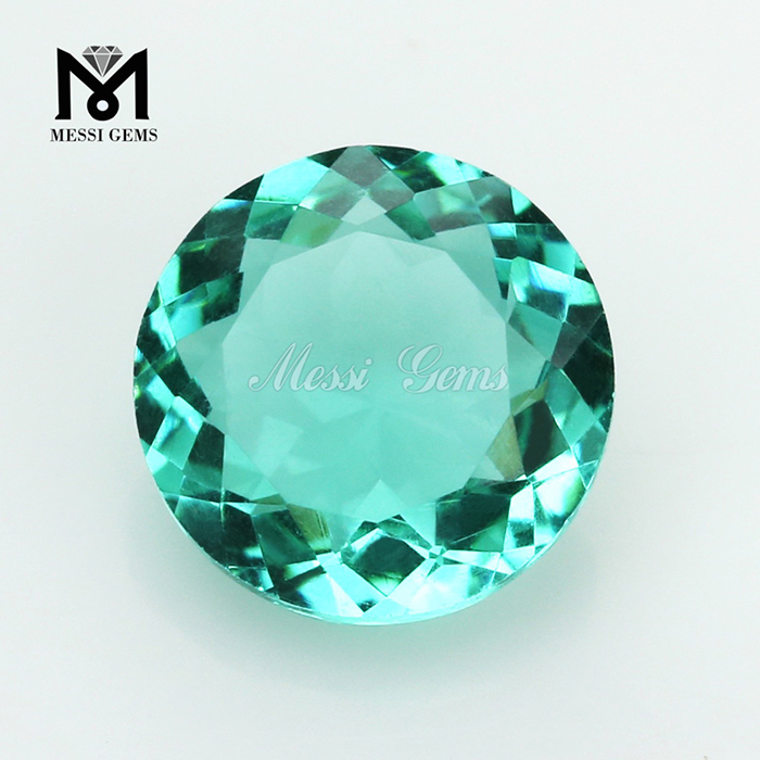 Cuentas de vidrio de color Paraiba de piedras preciosas sueltas de 8,0 mm