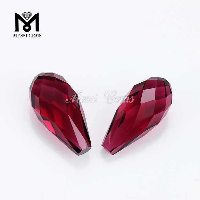 Lágrima 7,5 x 15 mm Venta al por mayor Piedra de vidrio rojo