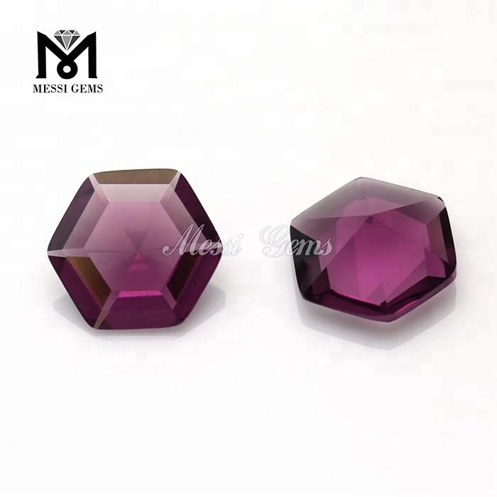 Gemas de vidrio con forma hexagonal de productos de alta calidad