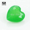 Venta al por mayor de fábrica de piedra de jade verde natural en forma de corazón de 12*12 mm
