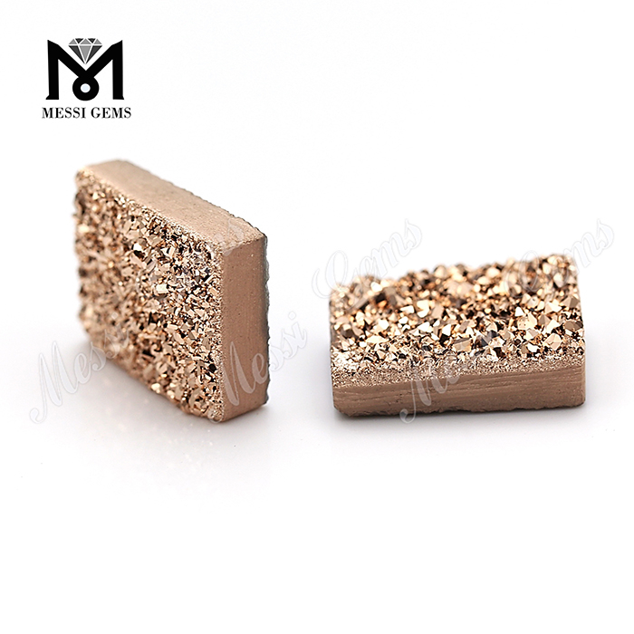 Venta al por mayor Druzy de ágata de oro rosa Druzy natural