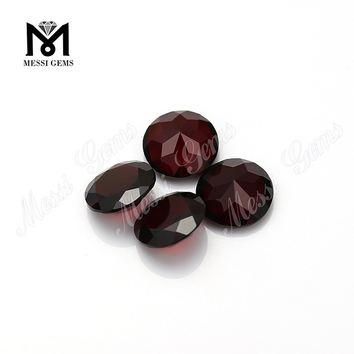 piedras preciosas sueltas de corte redondo de granate rojo natural de tamaños pequeños