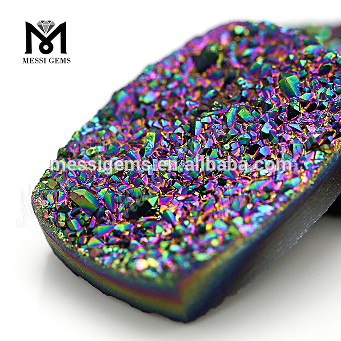 Rainbow Sugary Sparkle piedra preciosa natural Drusy Druzy Agate