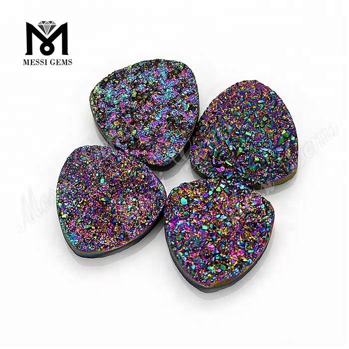 Ágata druzy roja natural del arco iris del billón natural Piedra druzy natural