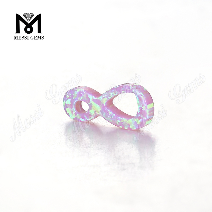 Cuentas de ópalo sintético de piedras sueltas de colores con forma infinita para colgante