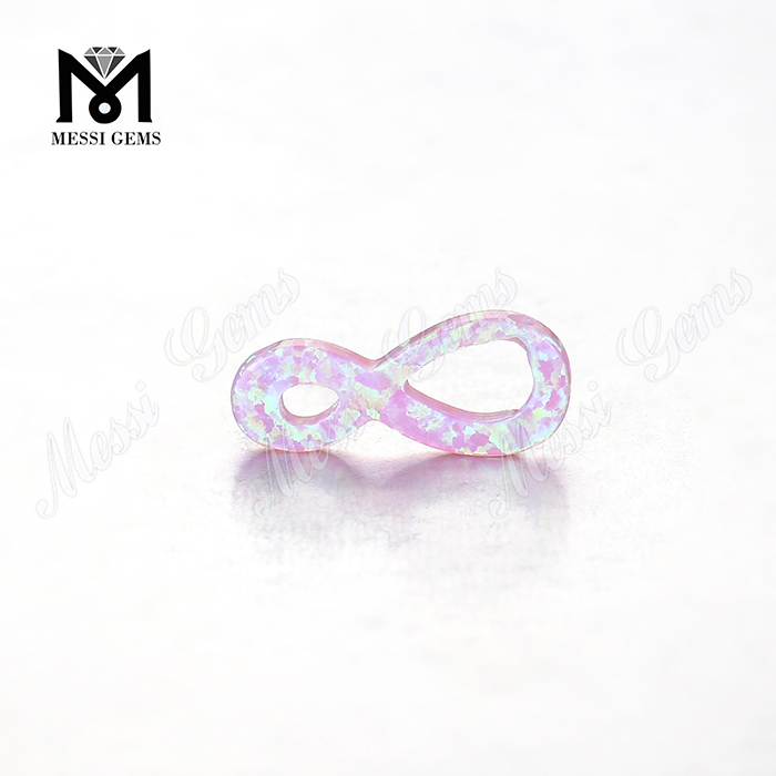 Cuentas de ópalo sintético de piedras sueltas de colores con forma infinita para colgante