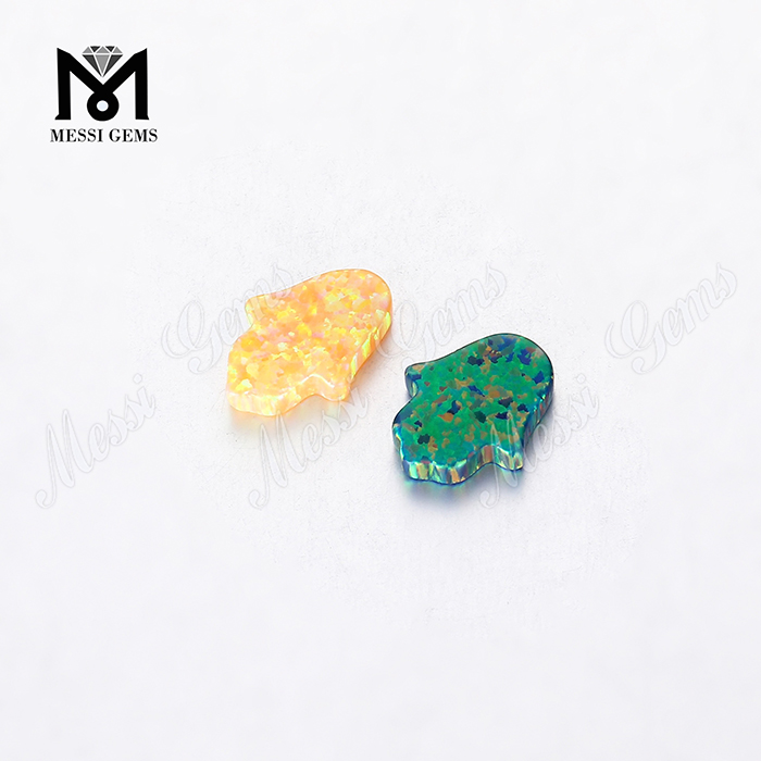 piedras de ópalo de hamsa amarillas sintéticas, precio de cuentas de ópalo sueltas