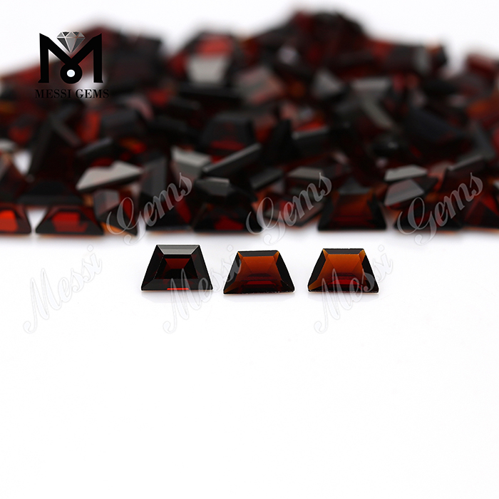 Limpieza de ojos pequeñas piedras naturales corte trapezoidal granate rojo precio